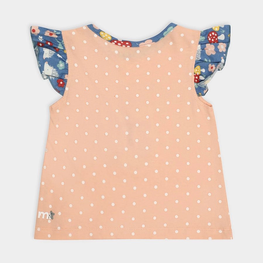 Ruffled Baby Girl Shorts & T-shirt with Blossom Print set T-Shirt - Short Set 4