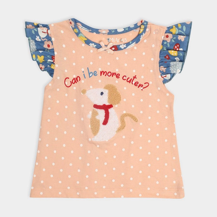 Ruffled Baby Girl Shorts & T-shirt with Blossom Print set T-Shirt - Short Set 3