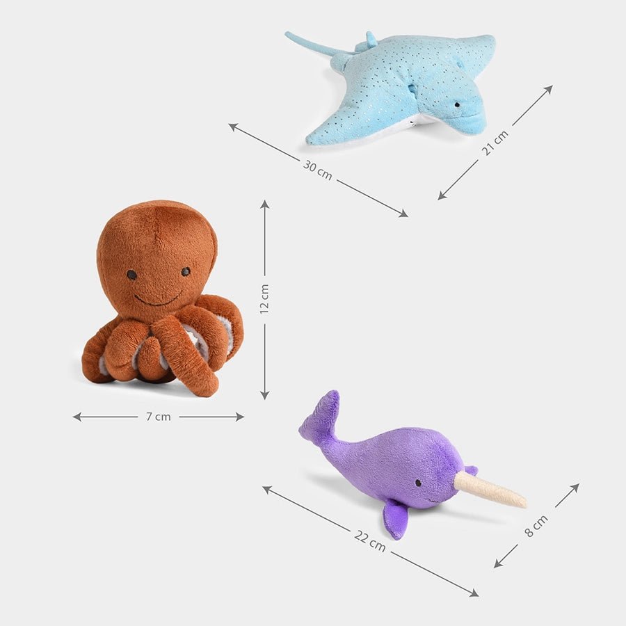 Sea World Marine Animal Pack of 3 Gift Box Soft Toys 2