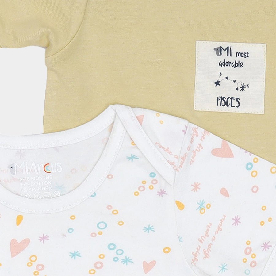 Showering Love Pisces Unisex Onesie (Pack of 2) Romper 7