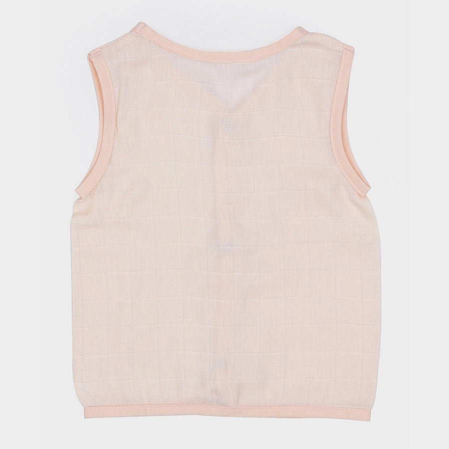 Showering Love Unisex Muslin Open Vest Front Open Vest 3