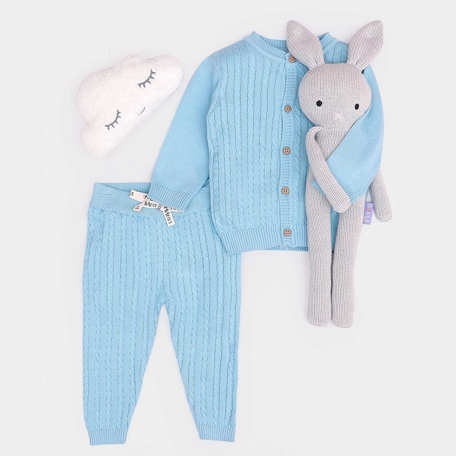 Unisex Cabel Knitted Cardigan with Pyjama Set Sweater - Pyjama Set 2