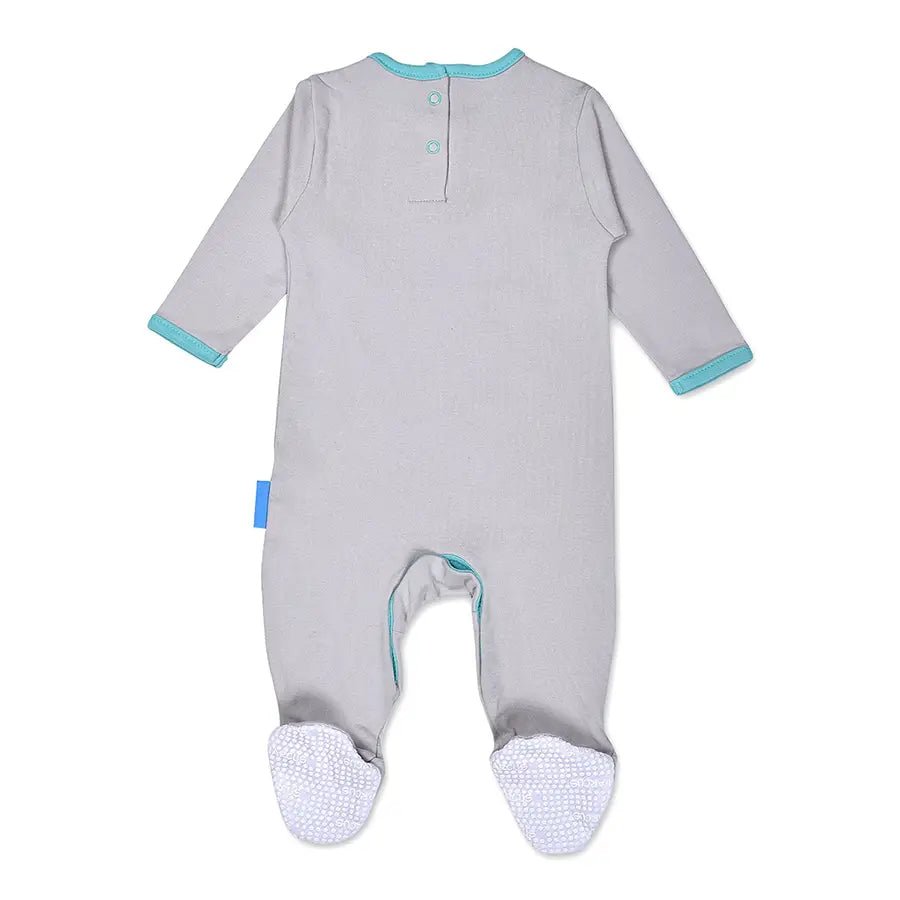 Baby Boy Comfy Knitted Sleep Suit - Safari (Pack of 2)-Sleepsuit-3