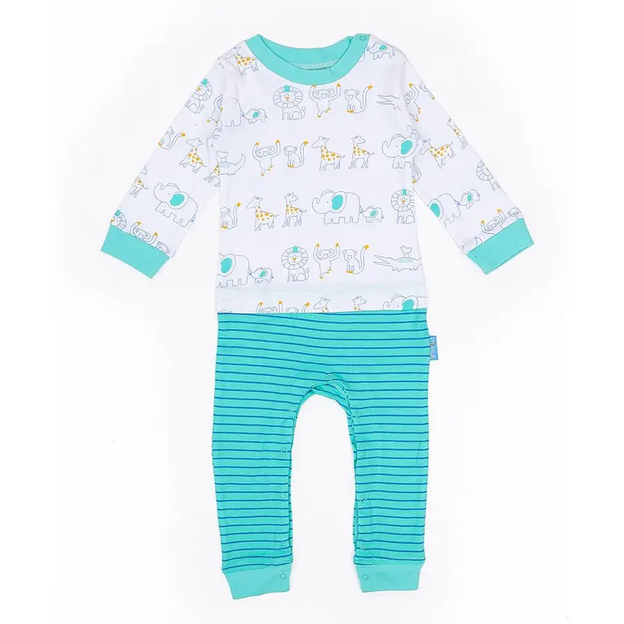 Baby Boy Comfy Knitted Sleep Suit - Safari (Pack of 3) Sleepsuit 2