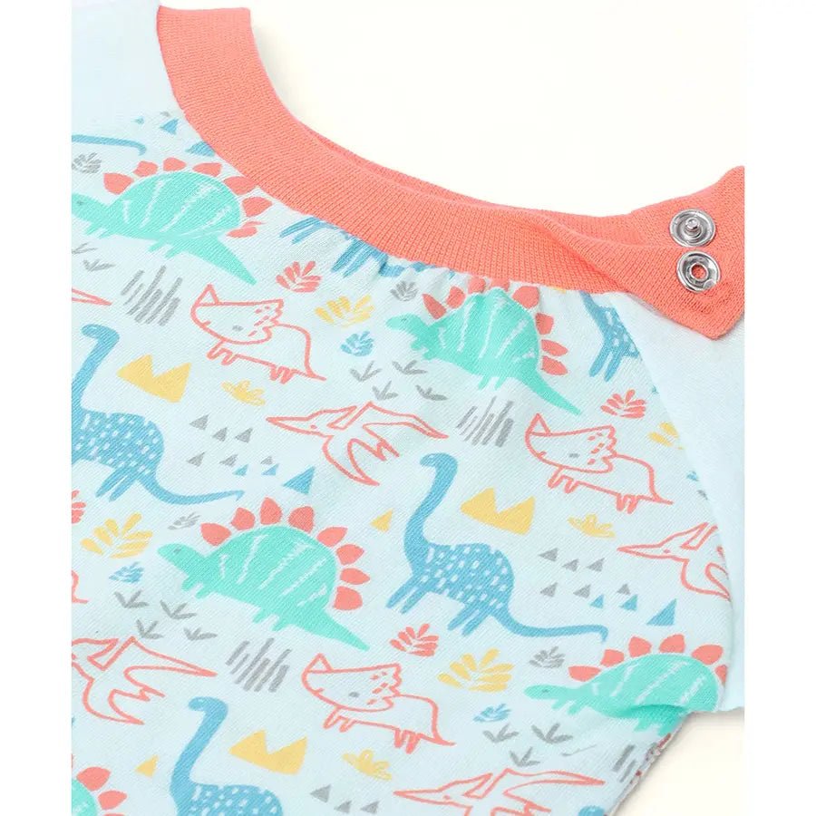 Baby Boy Dino Print Full Sleeve T-Shirt (Pack of 3)-T-Shirt-8