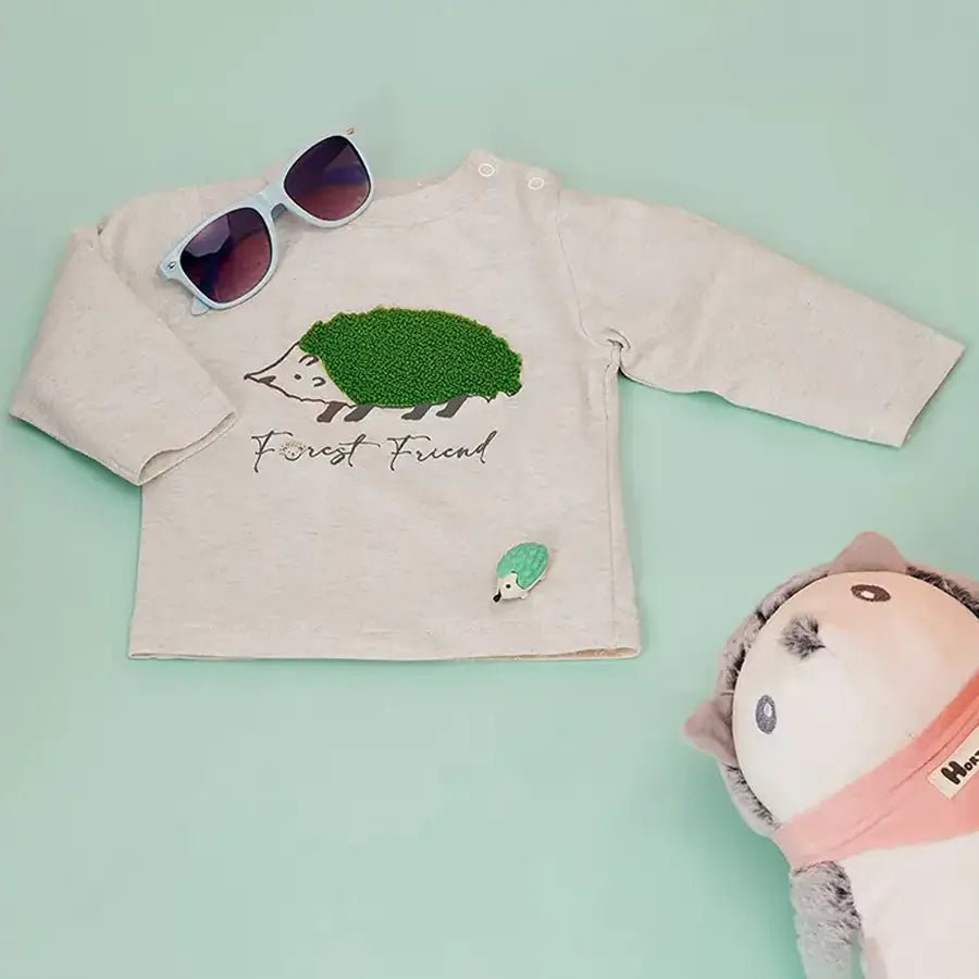 Baby Boy Forest Print Full Sleeve T-Shirt-T-Shirt-1