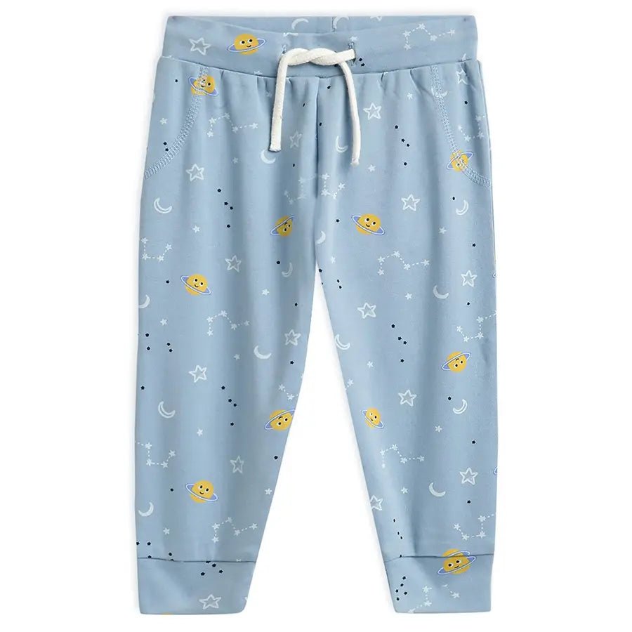 Baby Boy Planet Print Pyjama (Pack of 2)-Pyjama-2