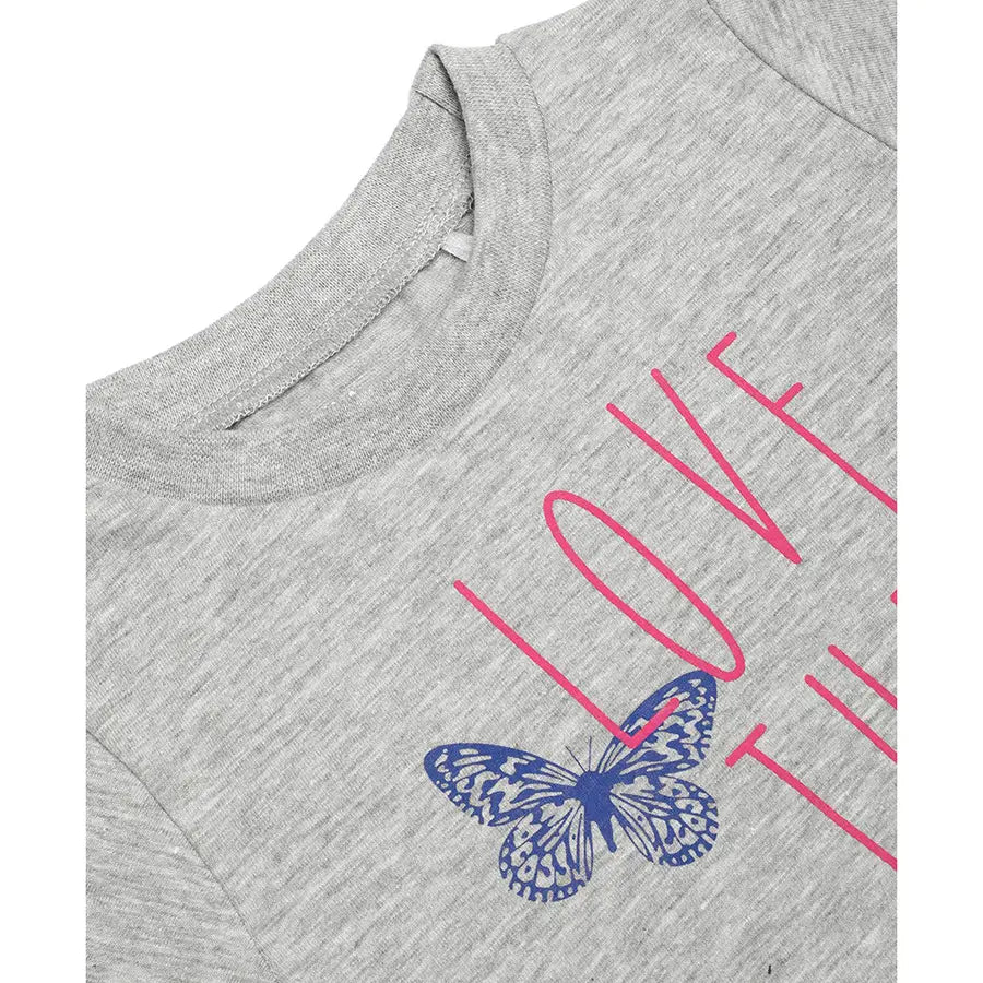 Baby Girl Butterfly Print Half Sleeve T-Shirt T-Shirt 3