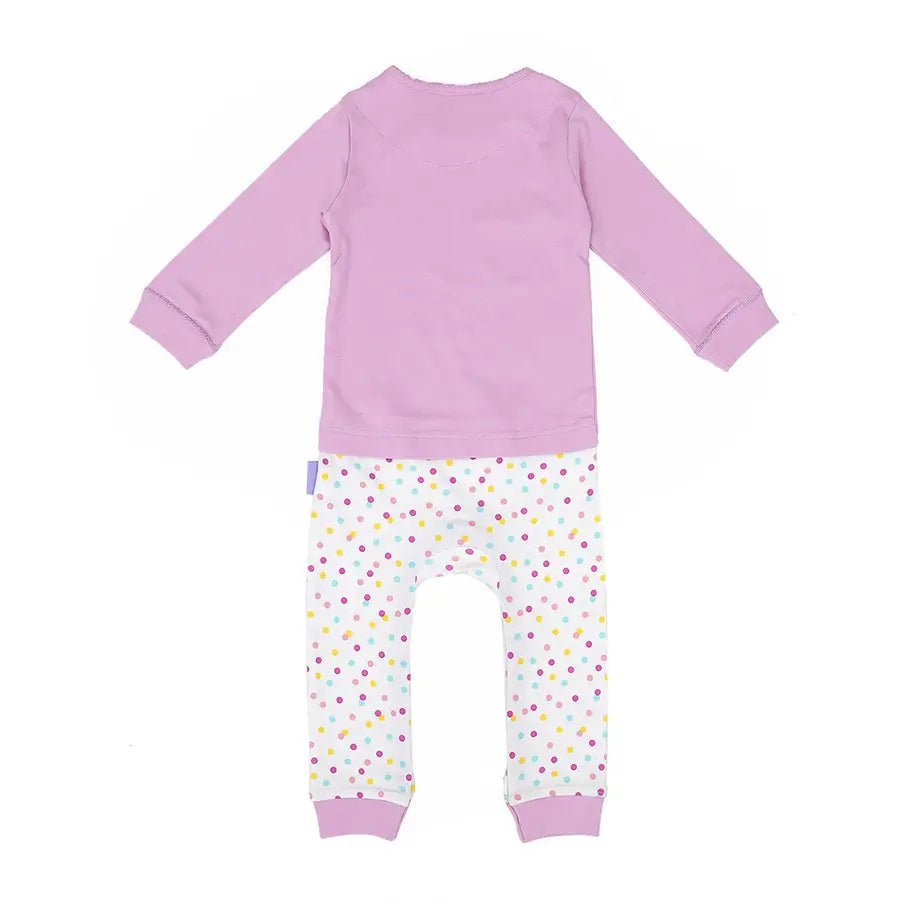 Baby Girl Comfy Knitted Sleep suit - Unicorn (Pack of 2)-Sleepsuit-4