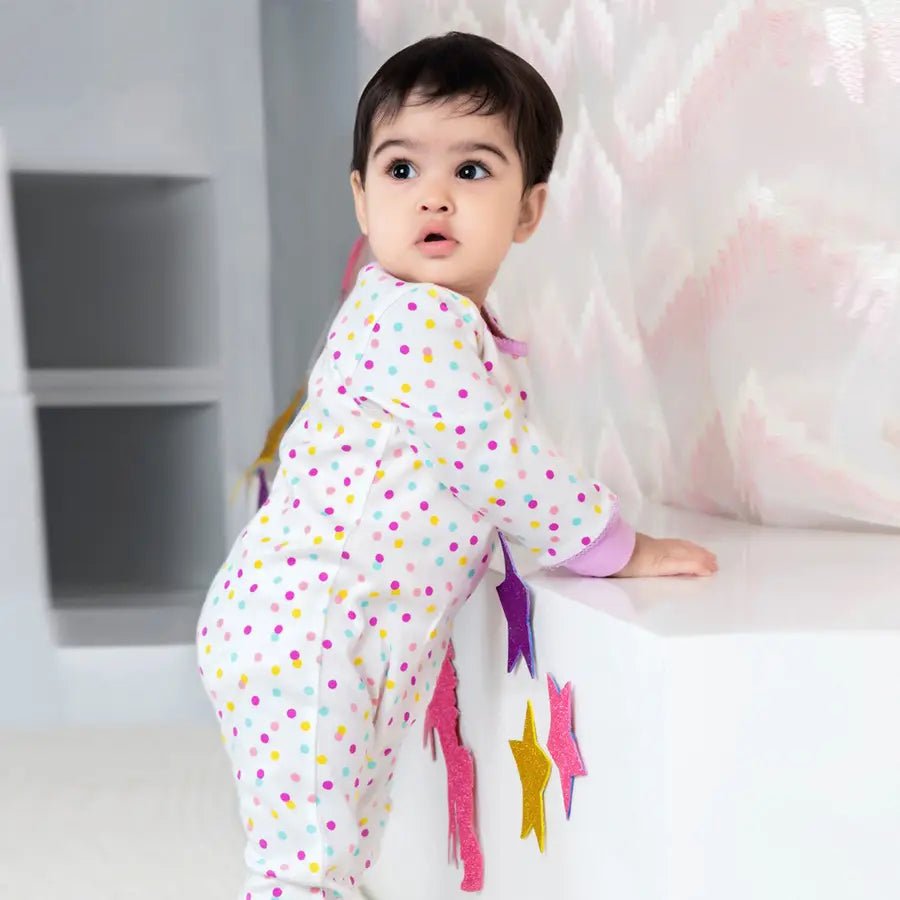 Baby Girl Comfy Knitted Sleep Suit - Unicorn ( Pack of 2)-Sleepsuit-2