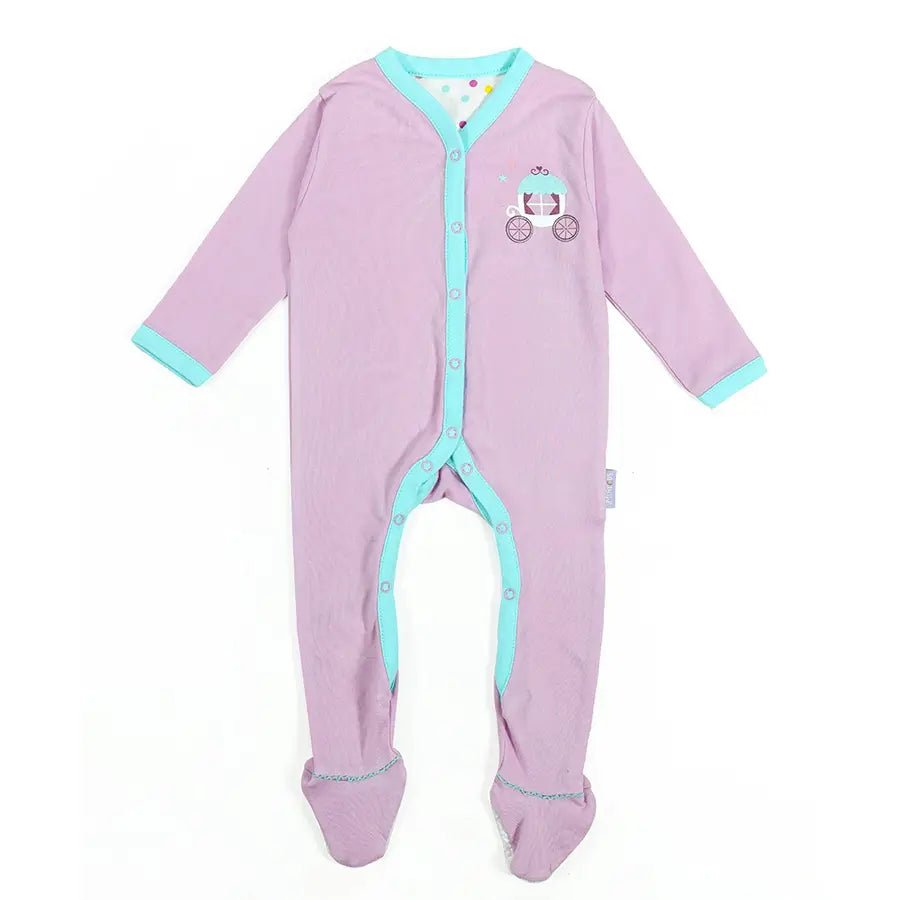 Baby Girl Comfy Knitted Sleep Suit - Unicorn ( Pack of 2)-Sleepsuit-5