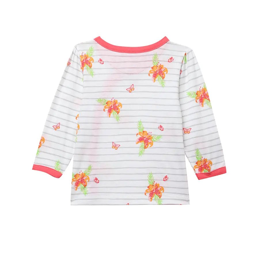 Baby Girl Floral Print Full Sleeve Bambino Set Clothing Set 4