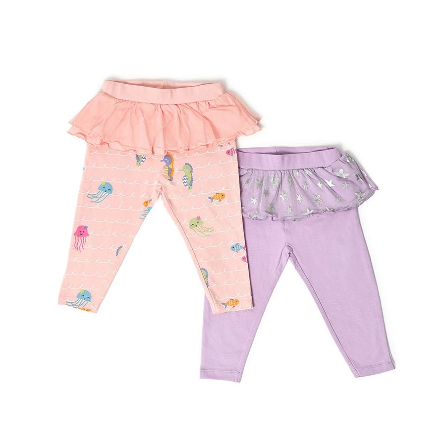 Baby Girl Legging with Tutu Ruffle Pack of 2
