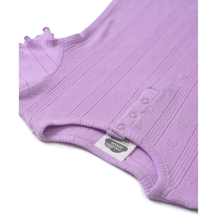 Baby Girl Slumber Set (Top & Legging Set)- Purple Clothing Set 9