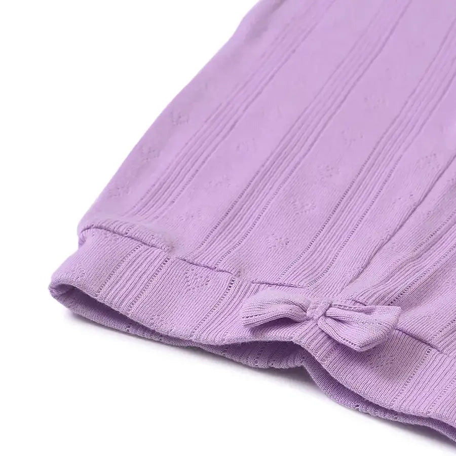 Baby Girl Slumber Set (Top & Legging Set)- Purple Clothing Set 8