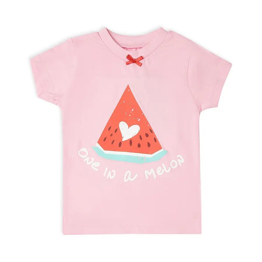 Baby Girl T-shirt with Watermelon Print-T-Shirt-1