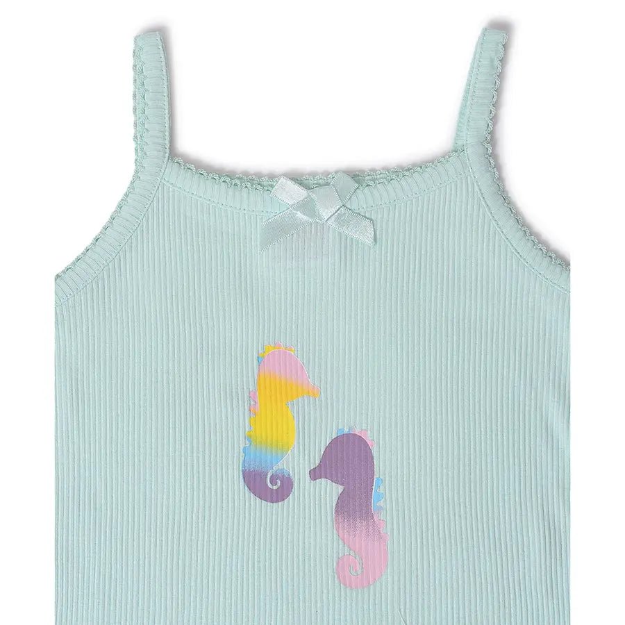 Baby Girl Vest With Sea Animals Print (Pack of 3) Vest 9