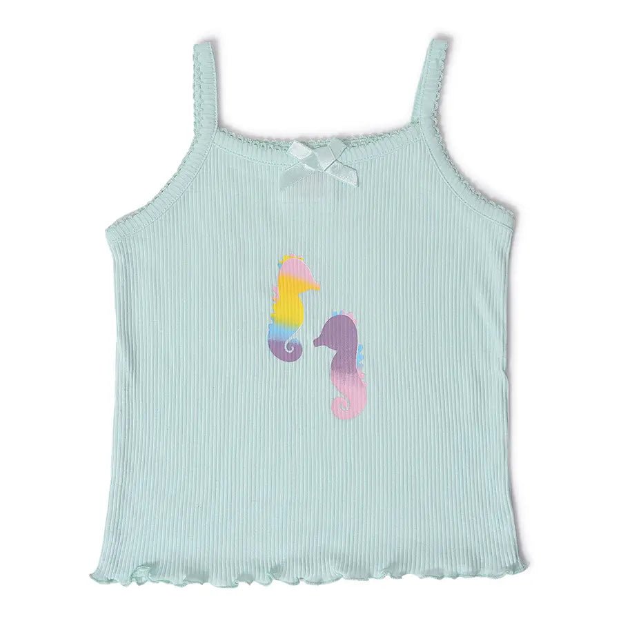 Baby Girl Vest With Sea Animals Print (Pack of 3) Vest 6