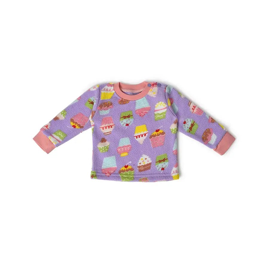 Baby Girls Ice Cream Print Sweatshirt & Pyjama Set Clothing Set 2