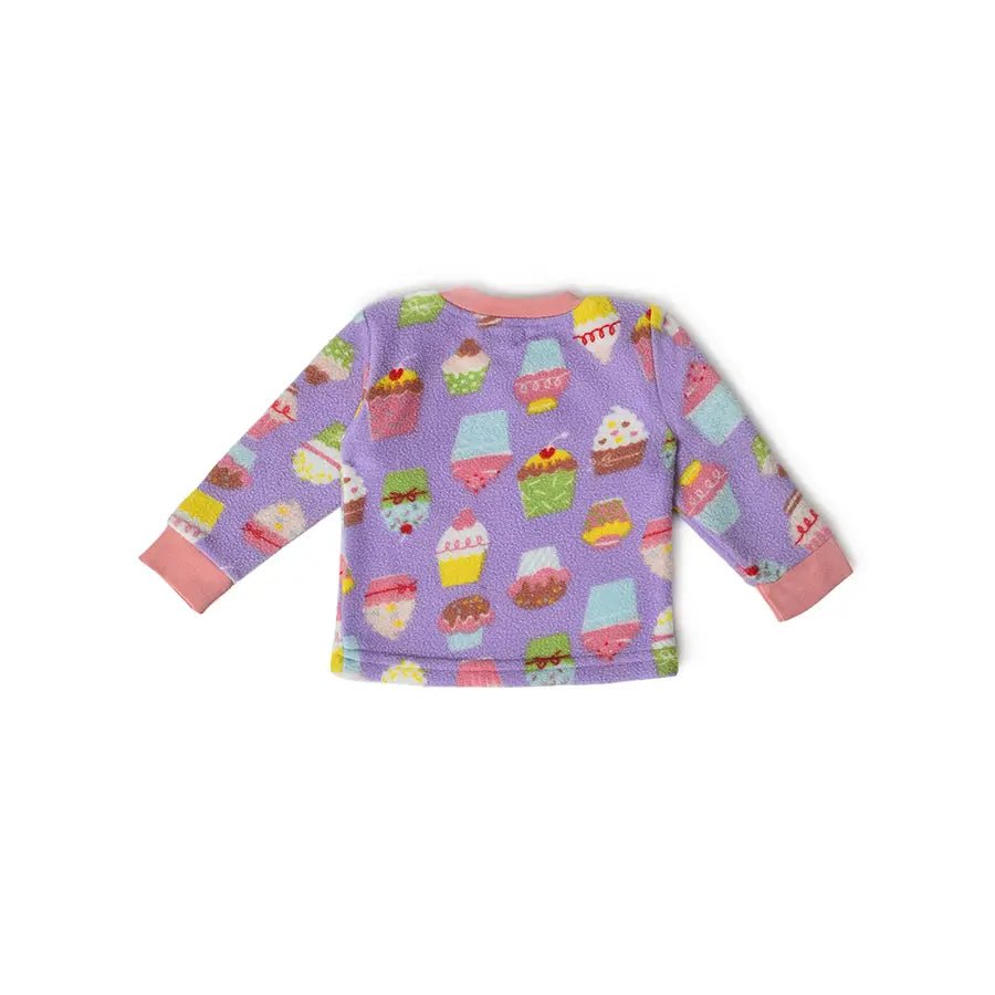 Baby Girls Ice Cream Print Sweatshirt & Pyjama Set Clothing Set 3