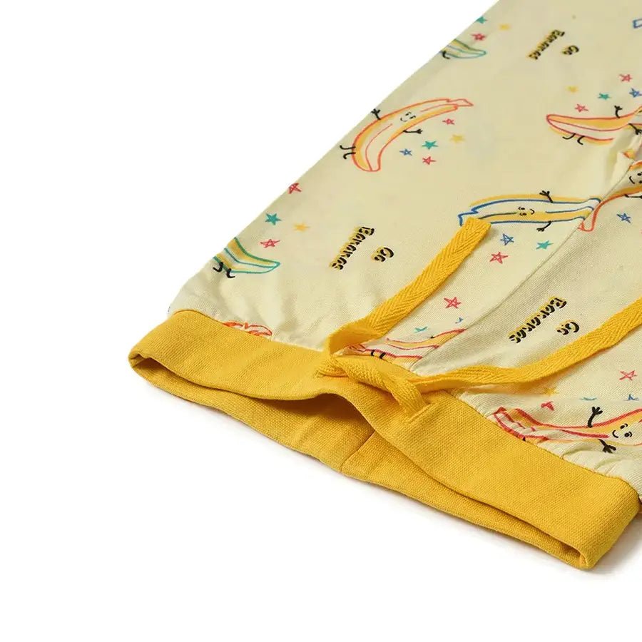 Banana Print Slumber Set (T-shirt & Pyjama Set)-Clothing Set-11