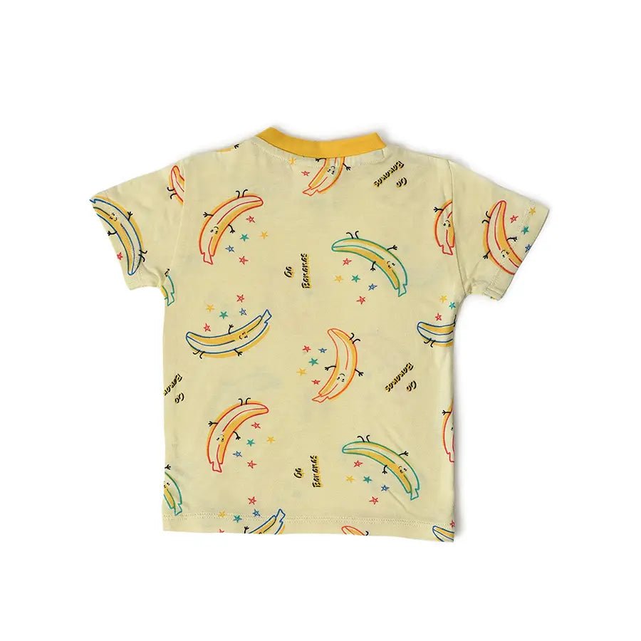 Banana Print Slumber Set (T-shirt & Pyjama Set) Clothing Set 3