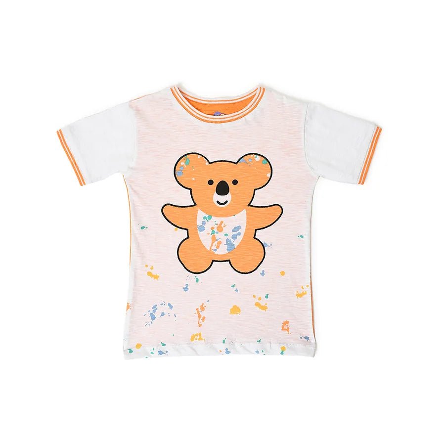 Bear Print T-Shirt-T-Shirt-1