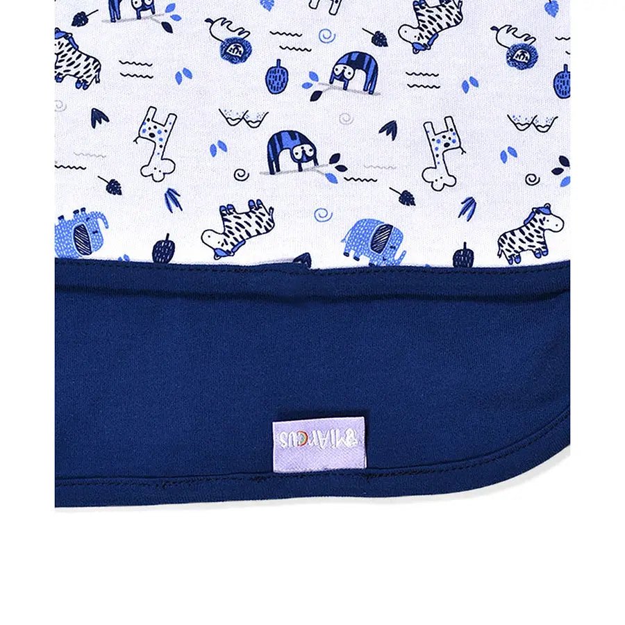 Beeby Interlock First Layer Sheet - Safari ( Pack of 2) Swaddle Wrap 4