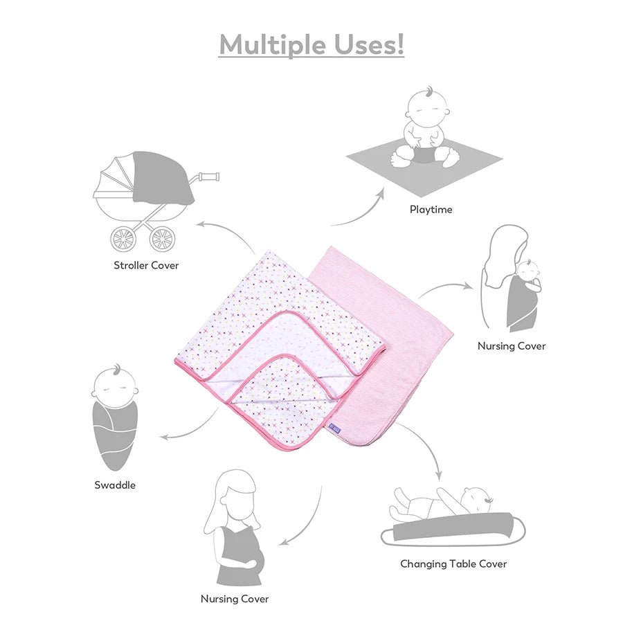 Beeby Interlock First Layer Sheet - Unicorn ( Pack of 2)-Swaddle Wrap-8