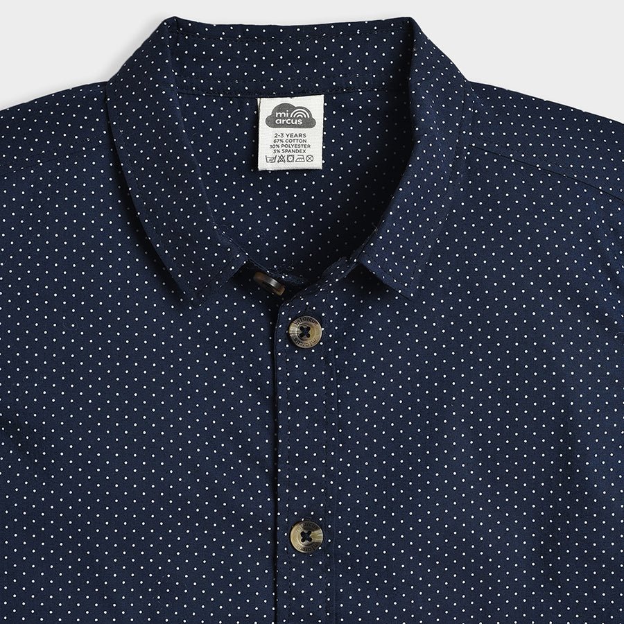 Bloom Dotted Navy Blue Woven Shirt Shirt 4