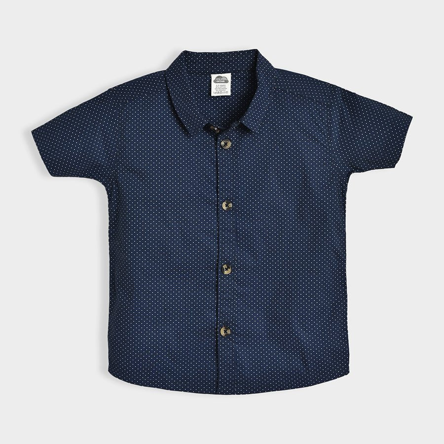 Bloom Dotted Navy Blue Woven Shirt Shirt 2