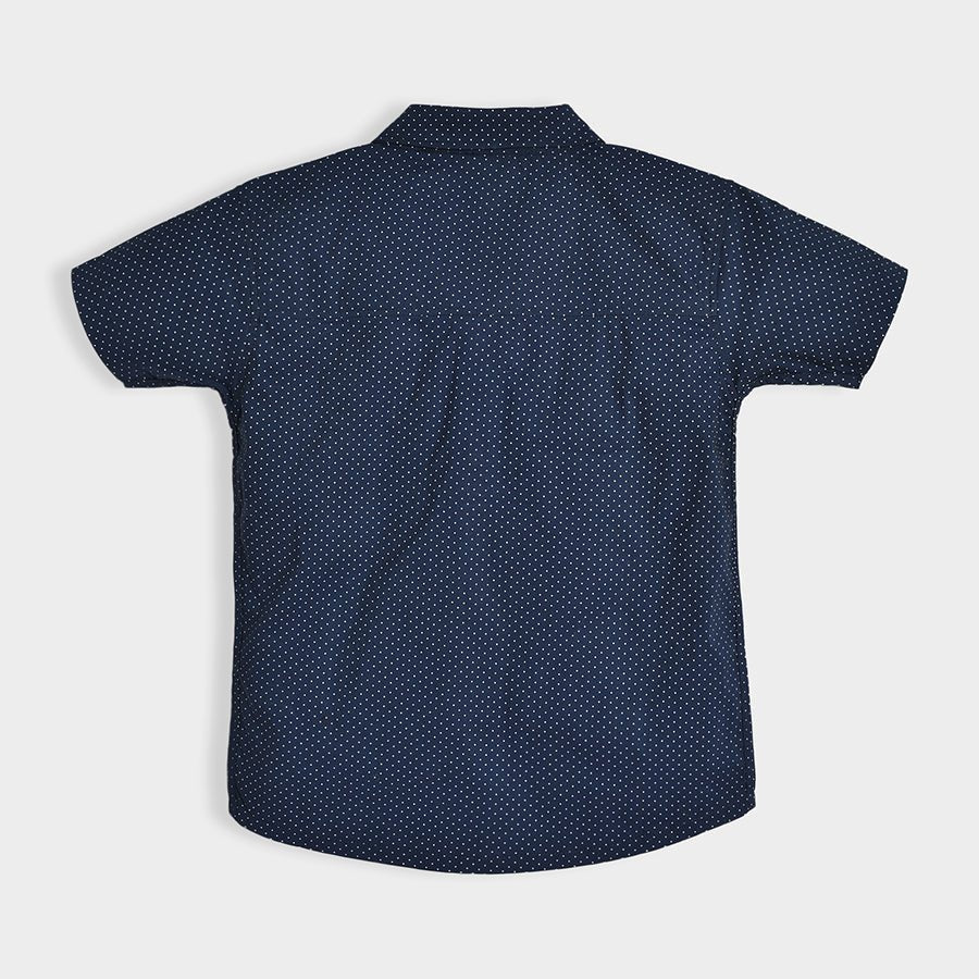 Bloom Dotted Navy Blue Woven Shirt Shirt 3