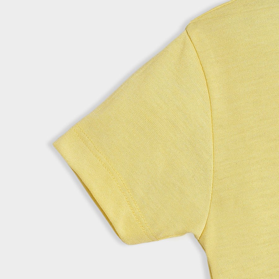 Bloom Printed Yellow T-shirt & Skirt Set for Girl Clothing Set 7