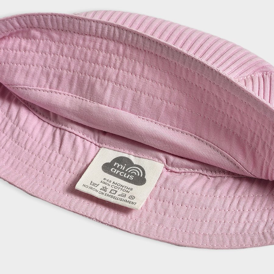 Bloom Solid Pink Bucket Hat Hat 3