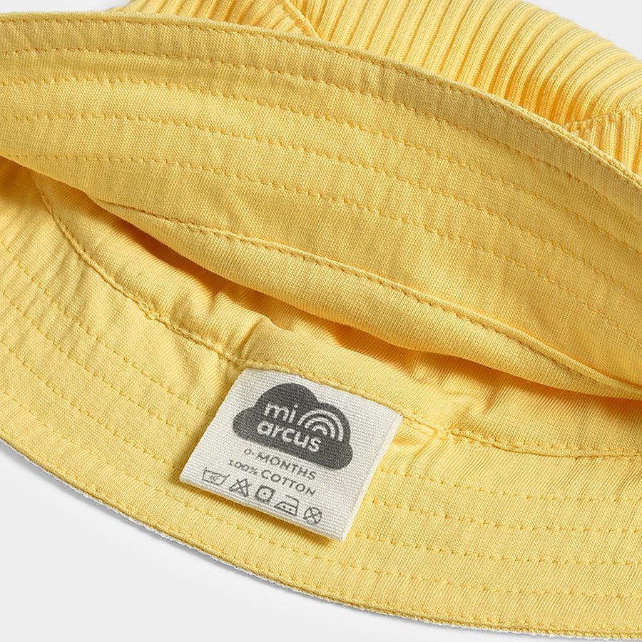 Bloom Solid Yellow Bucket Hat Hat 3