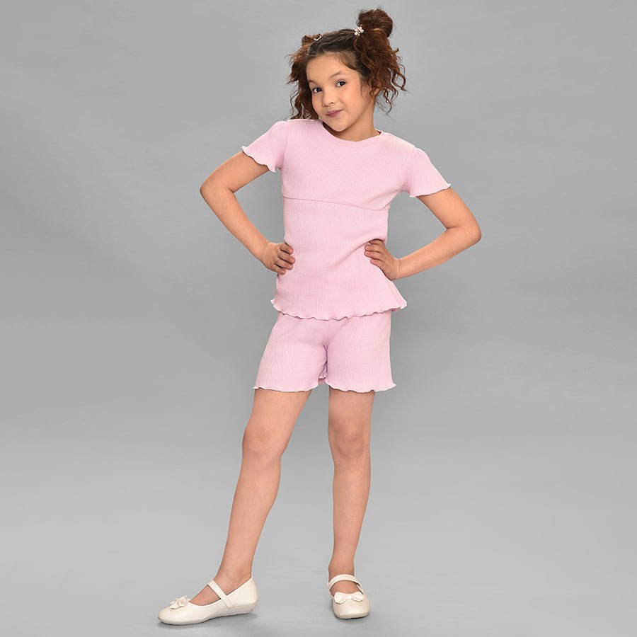 Bloom Top & Shorts Pink Slumber Set Clothing Set 1