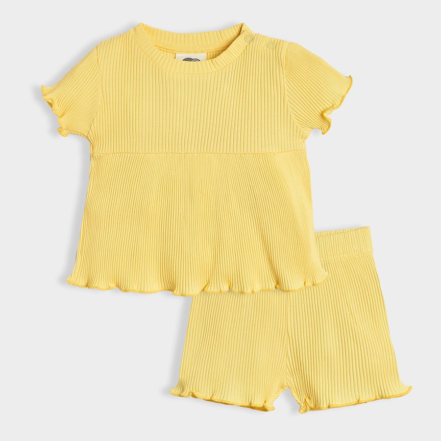 Bloom Top & Shorts Yellow Slumber Set Clothing Set 1