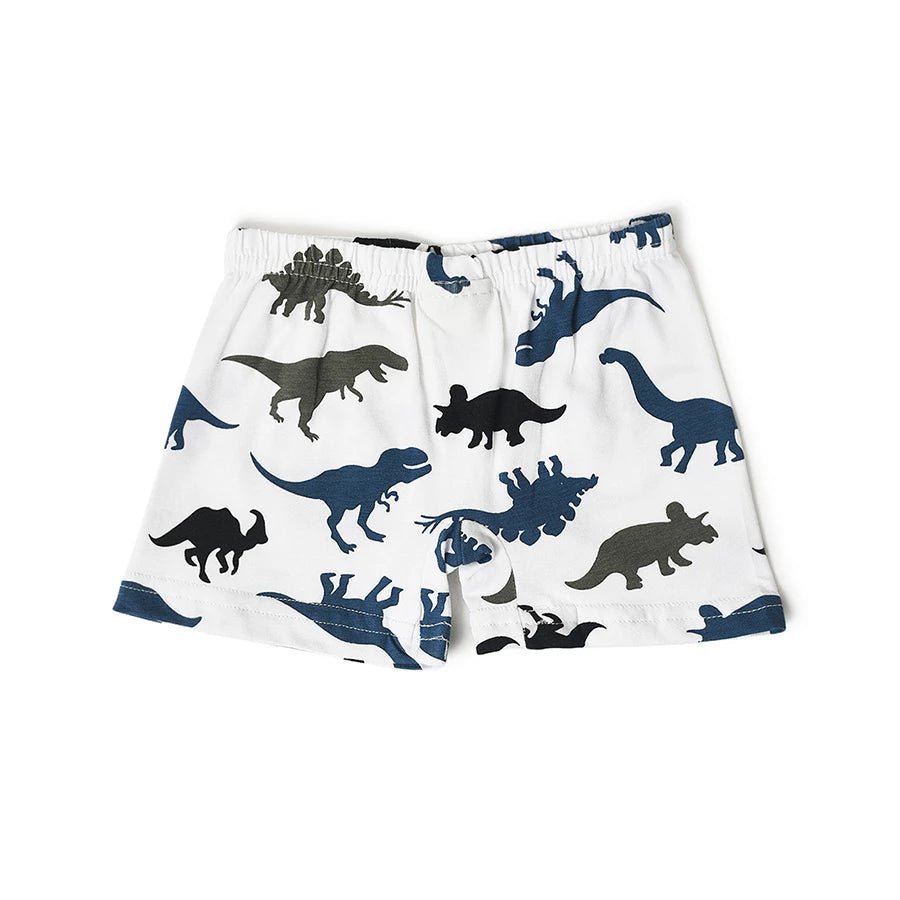 Boys Dino Print Shorts and Vest Set-Clothing Set-9
