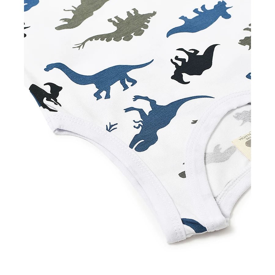 Boys Dino Print Shorts and Vest Set-Clothing Set-5