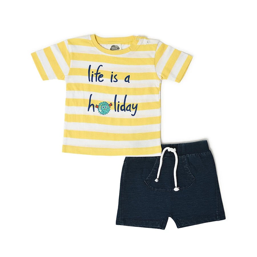 Boys Holiday T-Shirt & Shorts Set-Clothing Set-1