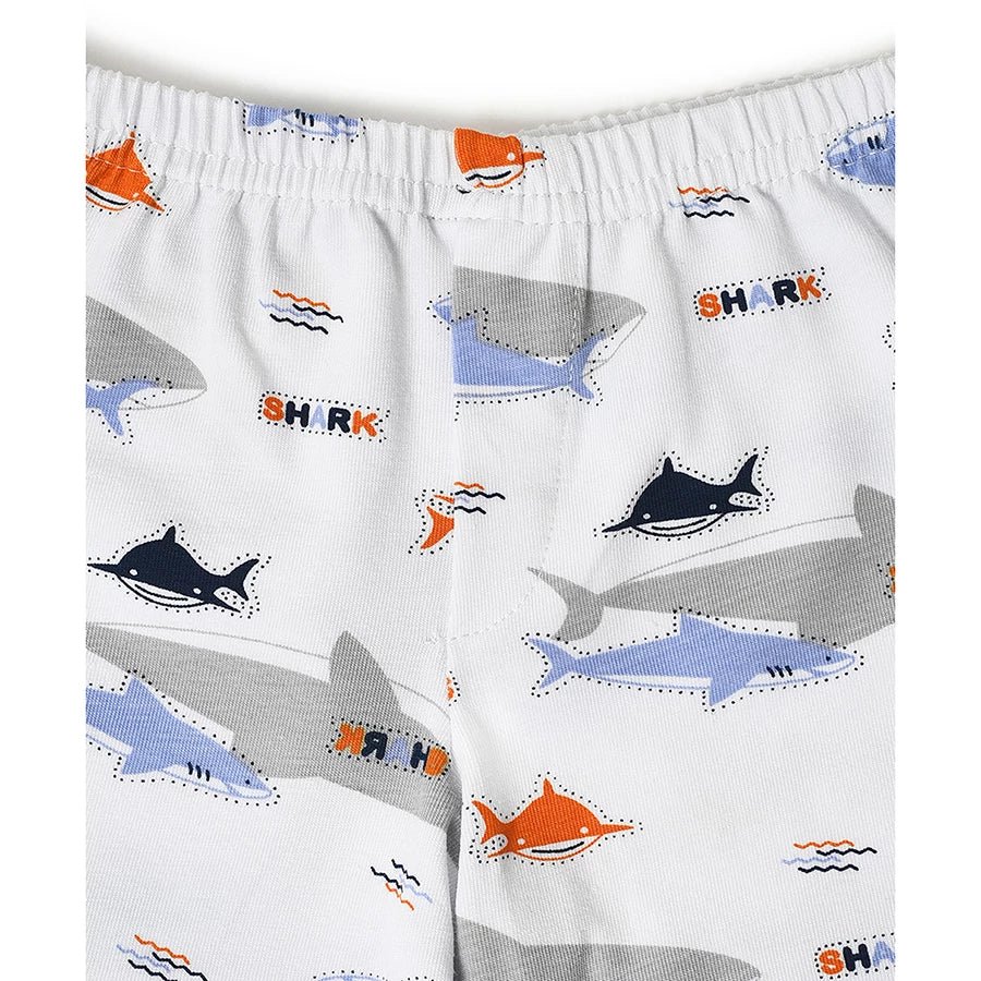 Boys Shark Print Shorts and Vest Set Clothing Set 10