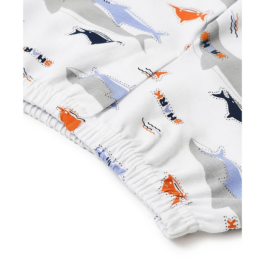 Boys Shark Print Shorts and Vest Set Clothing Set 12