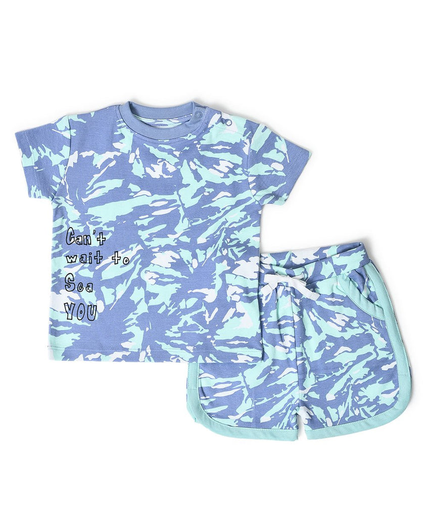 Boys Tie & Dyed T-shirt and Shorts Set-Shorts-1
