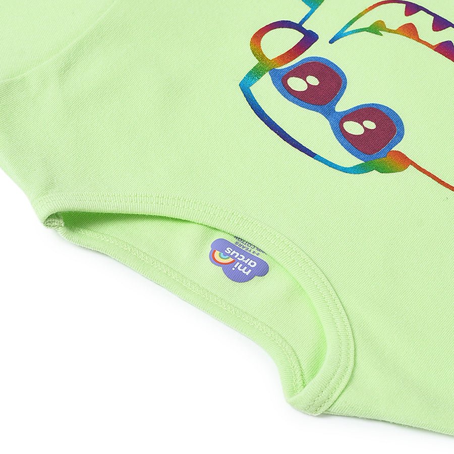 Buddy Rainbow Printed Green T-Shirt for Kids T-Shirt 5