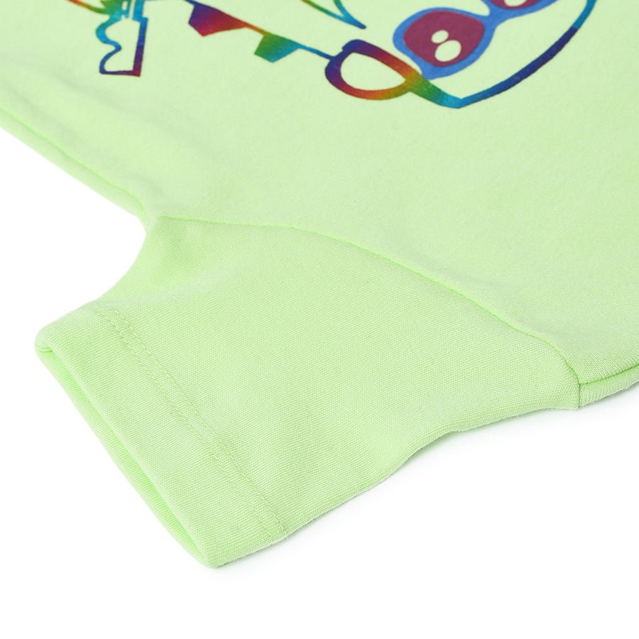 Buddy Rainbow Printed Green T-Shirt for Kids-T-Shirt-6