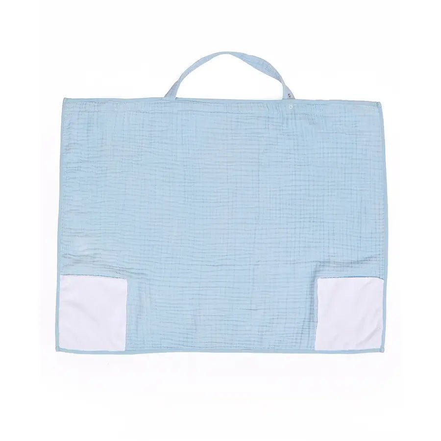 Buddy Solid Woven Nursing Cover Sky Blue 3