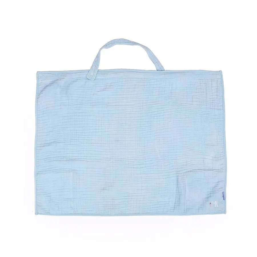 Buddy Solid Woven Nursing Cover Sky Blue 2