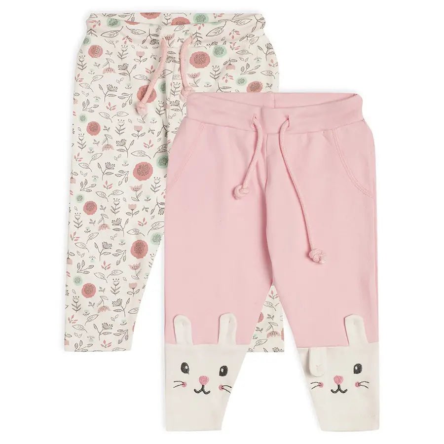 Bunny Face Print Baby Girl Pyjama-(Pack of 2) Pyjama 1