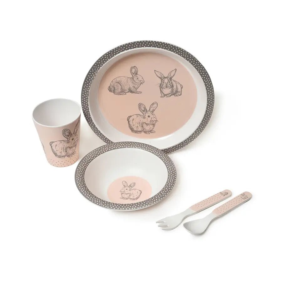 Bunny Melamine Dinnerware Set ( Pack of 5)-Dinner Set-1