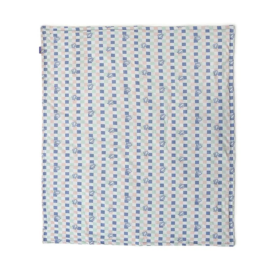 Comforter With Check Design - Blue Comforter 3